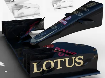 Lotus E23 Front wing Low-poly 3D model