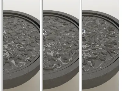 Classic Fountain Set 3D model