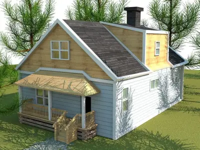 prohouse house plans for cottage Low-poly 3D model