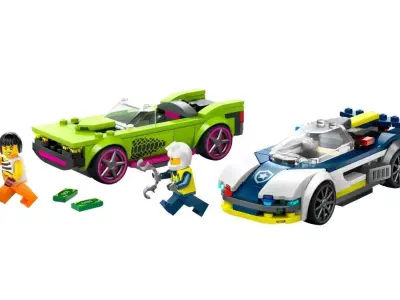 PixelBricks3D - LEGO Police Car and Muscle Car Chase  3D print model