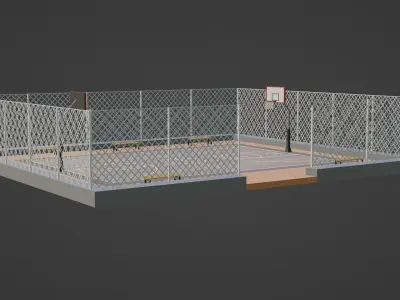 Basketball Stadium Low-poly 3D model order