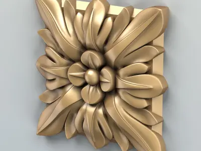 Square rosette 006 3D model