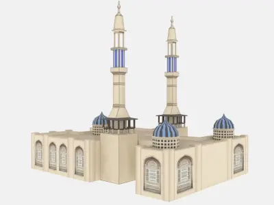 Mosque Low poly 3D Low-poly 3D model