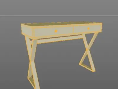 Modern Desk 02 Free low-poly 3D model