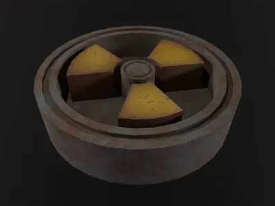 Radiation Sign 3D Model Low-poly 3D model