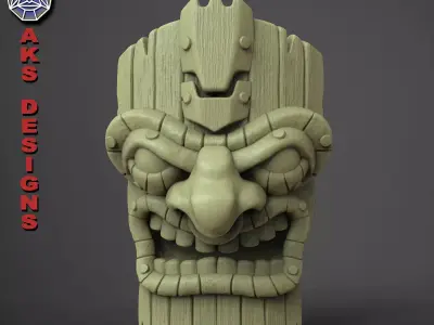 Home decor wall hanging v173 Tribal face mask 3D print model