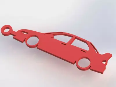 Evo car key chain 3D print model