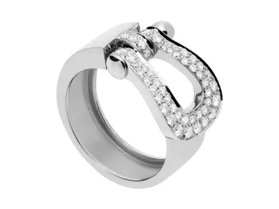 Force Large Diamond Ring EU 48-62 sizes 3D print model