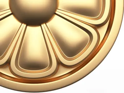 Rosette Carved Decoration CNC 07 Low-poly 3D model