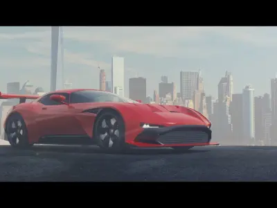 Aston Martin Vulcan Low-poly 3D model