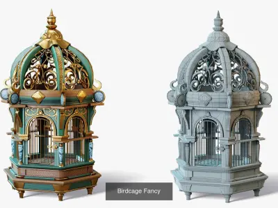 Bird Cages  3D Model Collection