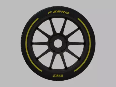 Miniature Enkei PX-10 Rim and Tire - 3D Print - No Textures 3D print model