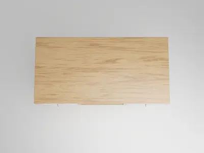 Scandinavian desk with drawers Low-poly 3D model