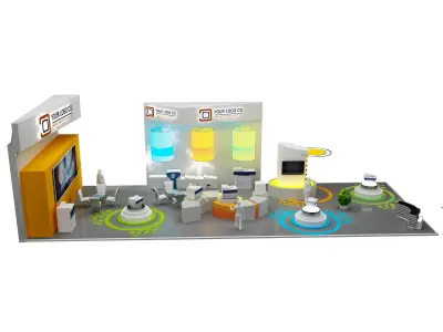 Booth Exhibition Stand a465f 3D model
