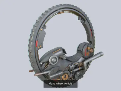 Mono wheel vehicle collection 3D Model Pack