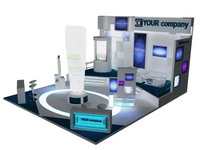  Booth Exhibition Stand a36 3D model