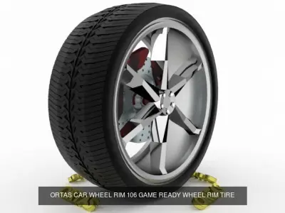 ORTAS CAR WHEEL RIM 105-106 GAME READY WHEEL 3D Model Pack