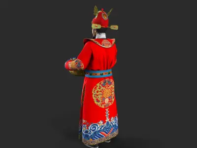 the God of Wealth Low-poly 3D model