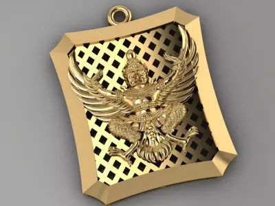 Khmer Krud Pendant 3D print model