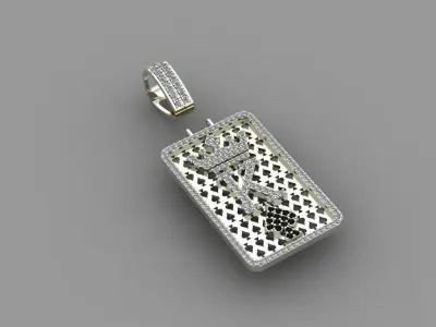 pendant CLUBS KING stl 3D model