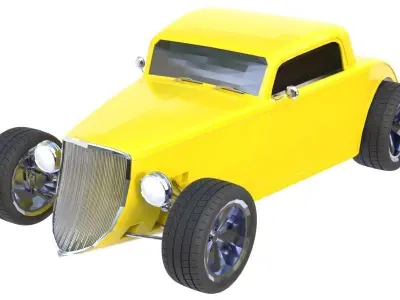 Cartoon car 06 Low-poly 3D model