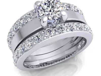 Luxury Woman Diamond Ring  3D print model