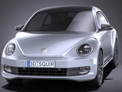 Volkswagen Beetle 2012-2015 VRAY 3D model