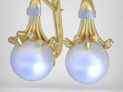 Ring and Earring Set 3D printable model 0115 3D Model Pack