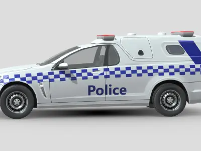 Holden UTE Police Low-poly 3D model