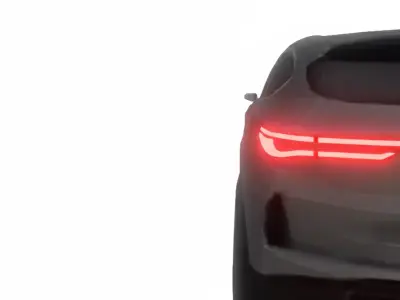 Futuristic Electric Sedan Concept Car High Quality 3D Model PBR Low-poly 3D model