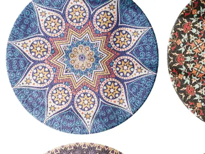 round carpet 6 3D model