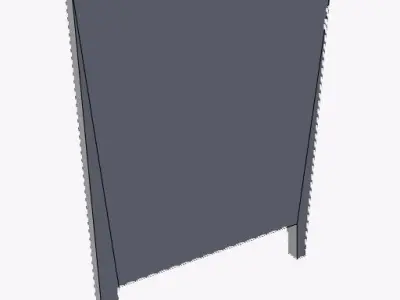 Old concrete wall Low-poly 3D model