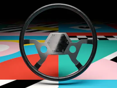 Oldtimer Steering Wheel 3D model