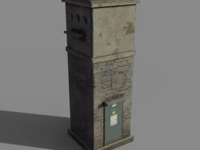 Pack elements city and country Free low-poly 3D model