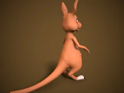 cartoon kangaroo Low-poly 3D model purchase
