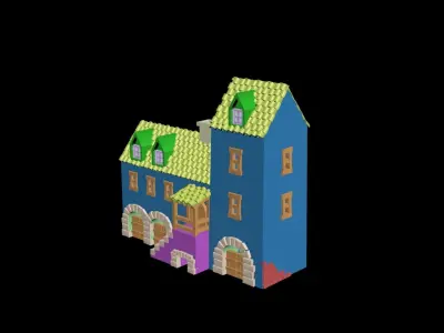 Medieval House 44 3D print model 3D model