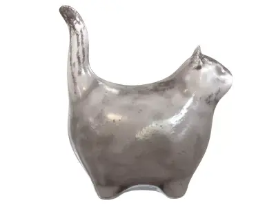 Grey Chester the Cat Ornament Low-poly 3D model