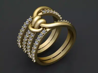 Knot Ring 3D print model