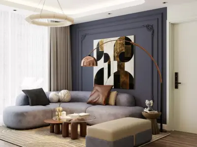  Luxury Living Room model  3D model