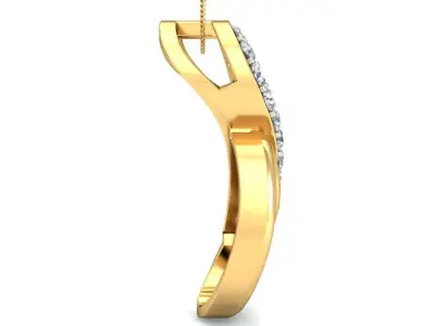 Solitaire Women Pendant 3dm STL OBJ FBX Renders Details 3D print model 76