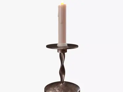 Candle With Stand 3D model