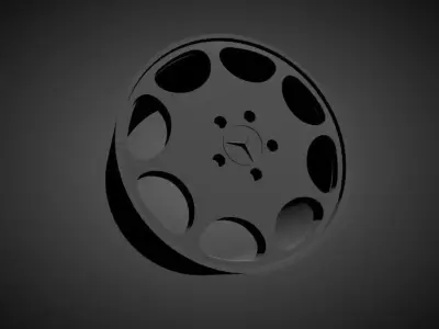 Mercedes Benz 92 Style scalable and Printable rim 3D print model