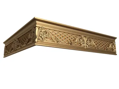 Cornice Decoration Molding 014 270 Degree Low-poly 3D model