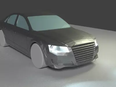 Audi A8 2011 Low-poly 3D model