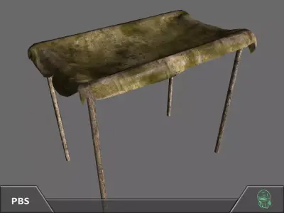 Old Cloth Tent Free low-poly 3D model