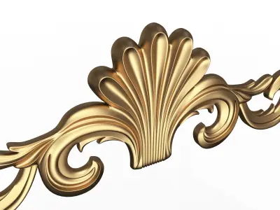 Carved Plaster Molding Decoration 012 Low-poly 3D model