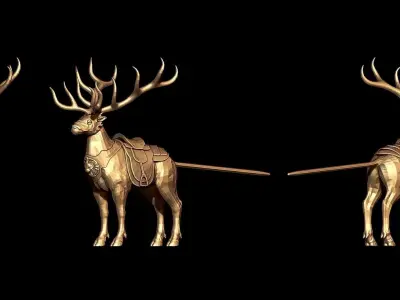 deer 3d Low-poly 3D model