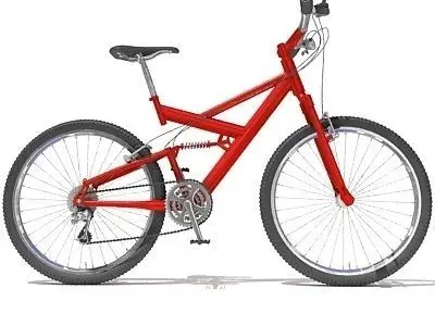 Set of 4 Bicycles 3D model