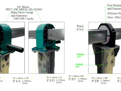 Solar Tracker Systems Static Project 3D model