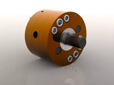 CAD DESIGN OF AN EXTERNAL GEAR PUMP 3D model